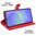 Leather Wallet Case & Card Holder Pouch for Samsung Galaxy A36 / A56 - Red