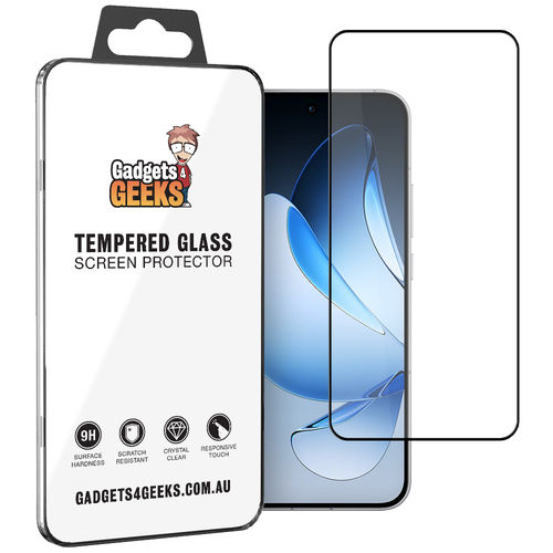 Full Coverage Tempered Glass Screen Protector for Oppo Reno13 - Black