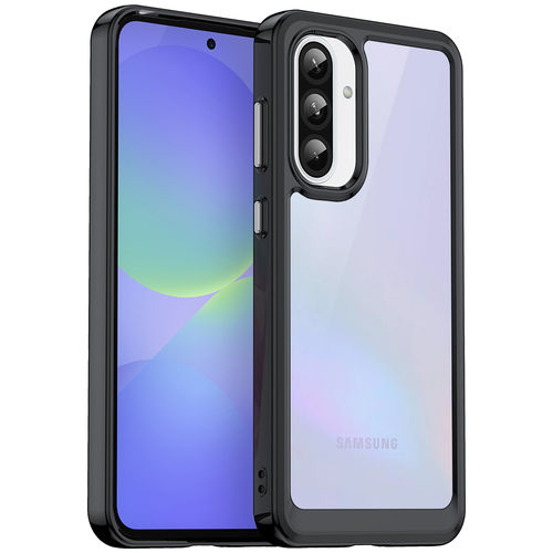 Hybrid Acrylic Tough Shockproof Case for Samsung Galaxy A36 - Black (Frame)