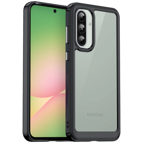 Hybrid Acrylic Tough Shockproof Case for Samsung Galaxy A56 - Black (Frame)