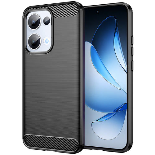 Flexi Slim Carbon Fibre Case for Oppo Reno13 - Brushed Black