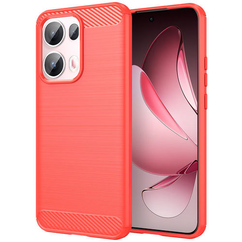 Flexi Slim Carbon Fibre Case for Oppo Reno13 Pro - Brushed Red