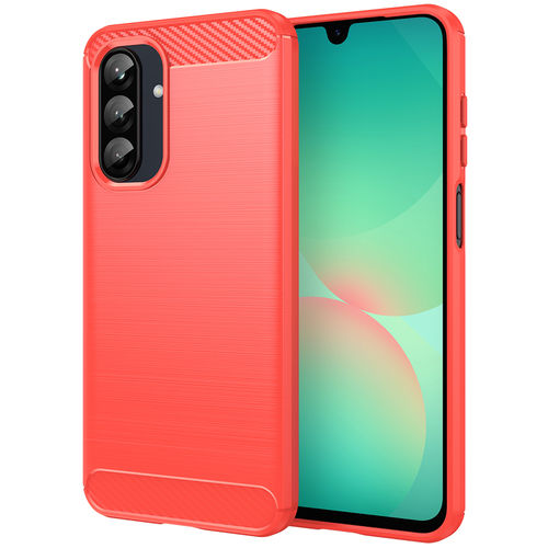 Flexi Slim Carbon Fibre Case for Samsung Galaxy A26 - Brushed Red
