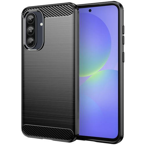 Flexi Slim Carbon Fibre Case for Samsung Galaxy A36 / A56 - Brushed Black