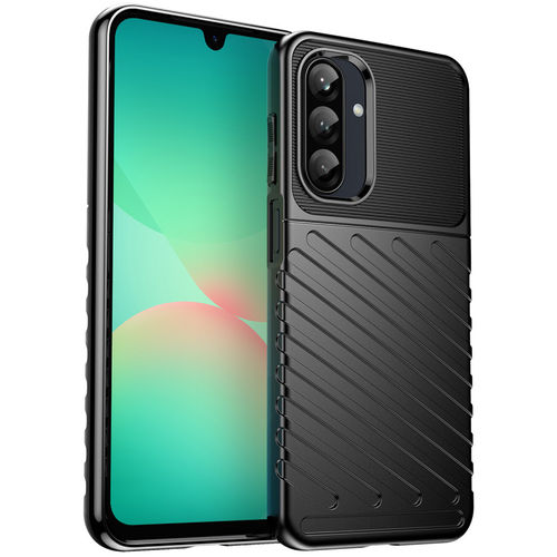 Flexi Thunder Tough Shockproof Case for Samsung Galaxy A26 - Black (Texture)