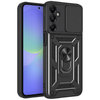 Heavy Duty Shockproof Case / Slide Camera Cover for Samsung Galaxy A36 - Black