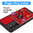 Heavy Duty Shockproof Case / Slide Camera Cover for Samsung Galaxy A36 - Red