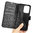 Leather Wallet Case & Card Holder Pouch for Oppo Reno13 F - Black