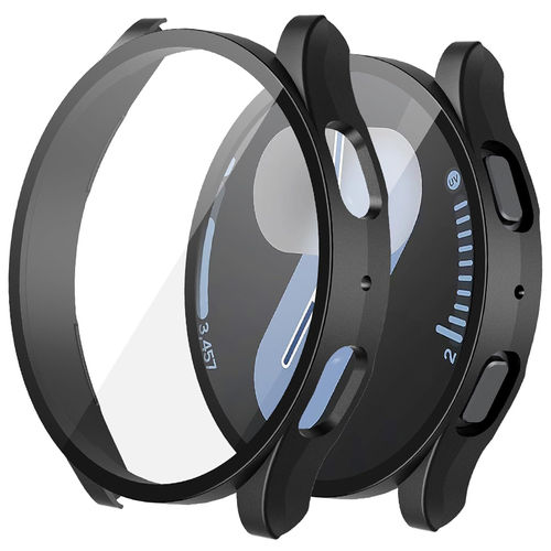 Anti-Scratch Hard Shell Case for Samsung Galaxy Watch7 44mm - Black (Frame)