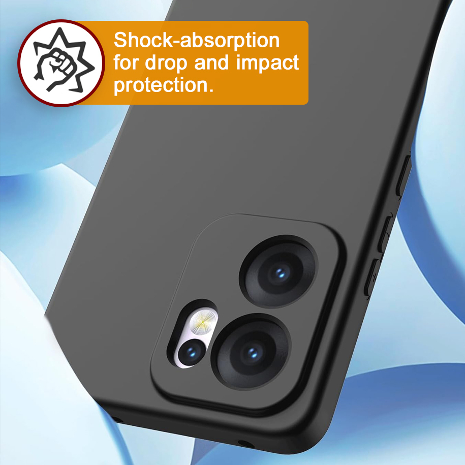 Flexi Stealth Liquid Silicone Case for Oppo Reno13 F - Black (Matte)