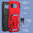 Heavy Duty Shockproof Case / Slide Camera Cover for Google Pixel 9a - Red