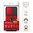 Heavy Duty Shockproof Case / Slide Camera Cover for Motorola Edge 50 - Red