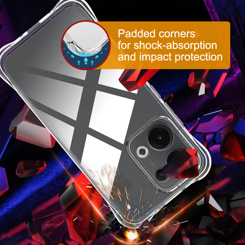 Flexi Gel Shockproof Case for Oppo Reno13 - Clear (Gloss Grip)