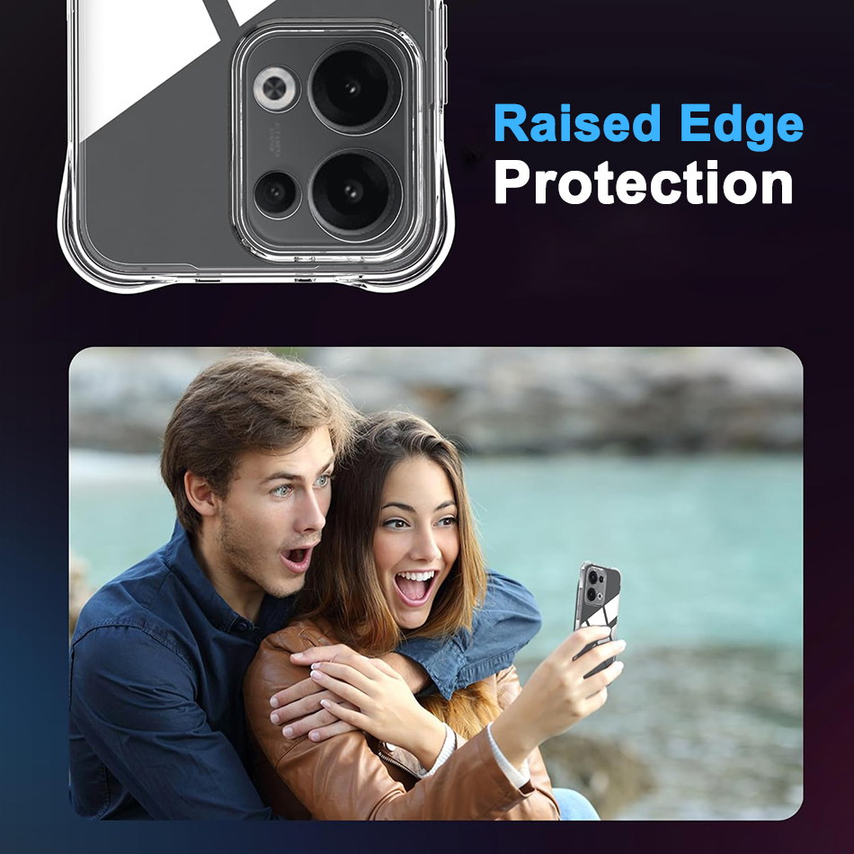 Flexi Gel Shockproof Case for Oppo Reno13 - Clear (Gloss Grip)