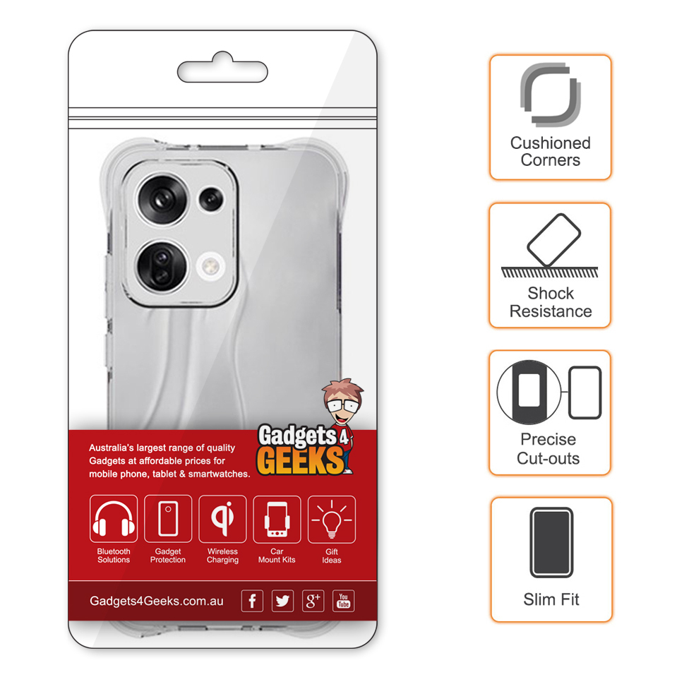 Flexi Gel Shockproof Case for Oppo Reno13 - Clear (Gloss Grip)