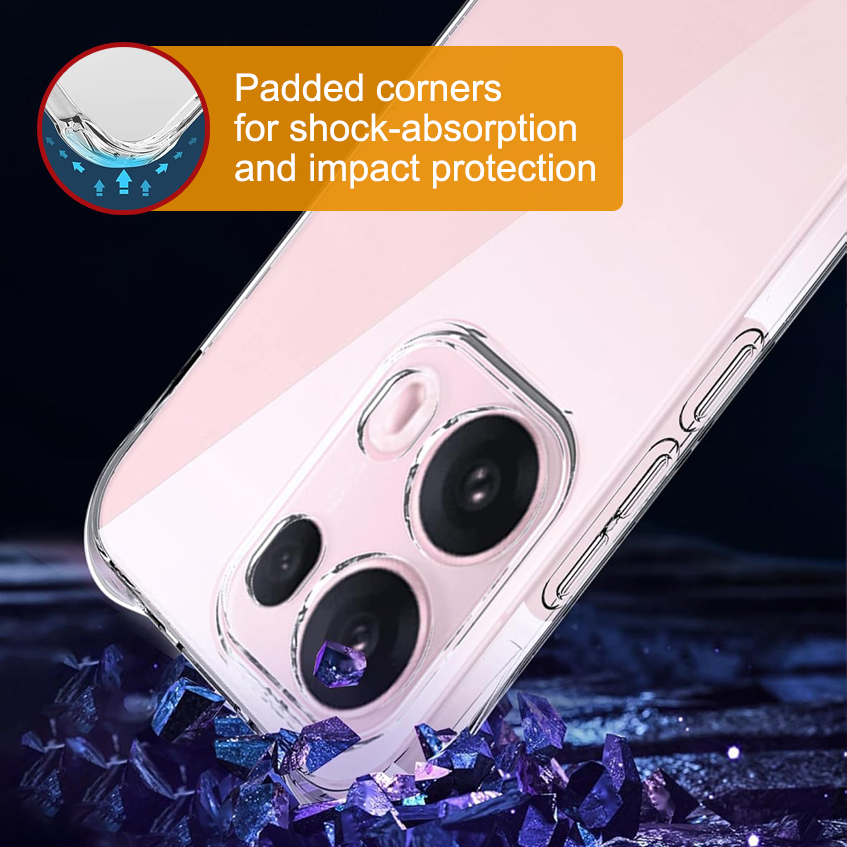 Flexi Gel Shockproof Case for Oppo Reno13 Pro - Clear (Gloss Grip)