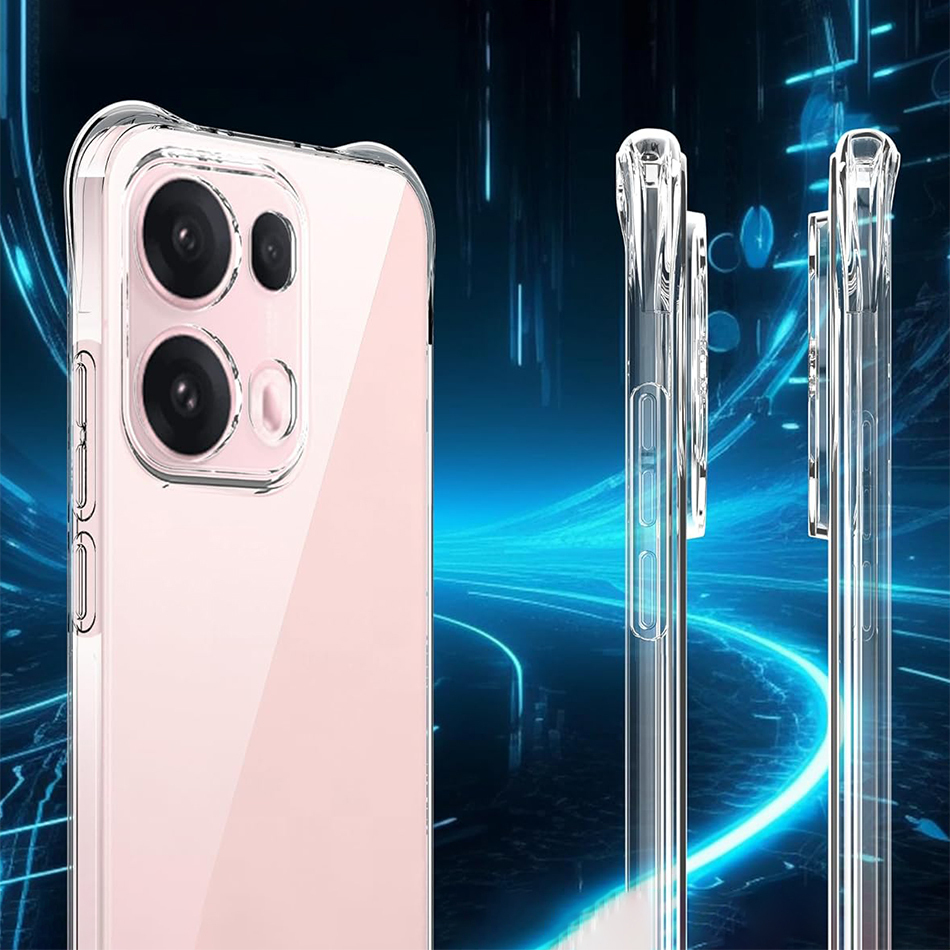 Flexi Gel Shockproof Case for Oppo Reno13 Pro - Clear (Gloss Grip)