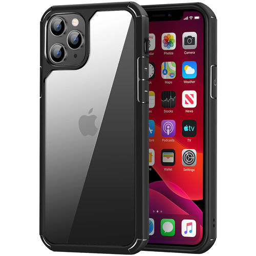 Hybrid Acrylic Tough Shockproof Case for Apple iPhone 11 Pro - Black (Frame)
