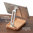 Wooden Foldable Desktop Stand / Adjustable Holder for Phone / Tablet - Beech