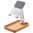 Wooden Foldable Desktop Stand / Adjustable Holder for Phone / Tablet - Beech