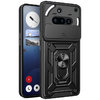 Heavy Duty Shockproof Case / Slide Camera Cover for Nothing Phone (3a) - Black