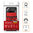 Heavy Duty Shockproof Case / Slide Camera Cover for Nothing Phone (3a) - Red