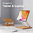 (Z-Fold) Adjustable Wooden / Foldable Desktop Stand for Tablet / Laptop - Honey Walnut
