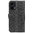 Leather Wallet Case & Card Holder Pouch for Motorola Moto G35 - Black