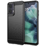 Flexi Slim Carbon Fibre Case for Motorola Moto G35 - Brushed Black