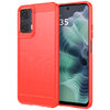 Flexi Slim Carbon Fibre Case for Motorola Moto G35 - Brushed Red