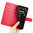 Leather Wallet Case & Card Holder Pouch for Nothing Phone (3a) - Red