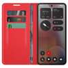 Leather Wallet Case & Card Holder Pouch for Nothing Phone (3a) Pro - Red