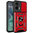 Heavy Duty Shockproof Case / Slide Camera Cover for Motorola Moto G35 - Red