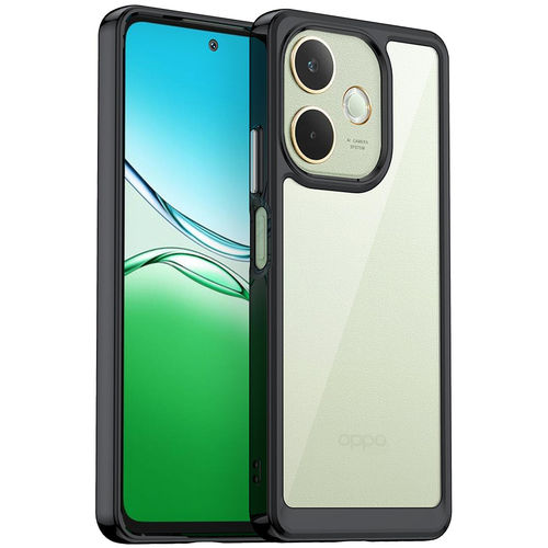 Hybrid Acrylic Tough Shockproof Case for Oppo A5 Pro 5G - Black (Frame)