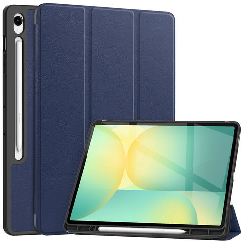 Trifold (Sleep/Wake) Smart Case & Stand for Samsung Galaxy Tab S10 FE+ (Dark Blue)