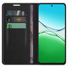 Leather Wallet Case & Card Holder Pouch for Oppo A5 Pro 5G - Black