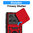 Heavy Duty Shockproof Case / Slide Camera Cover for Motorola Edge 60 Fusion - Red