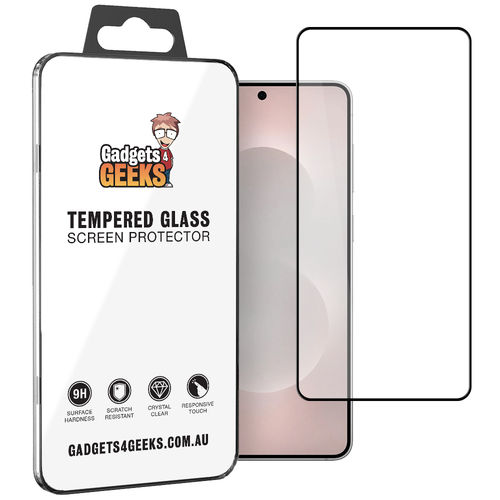 Full Coverage Tempered Glass Screen Protector for Samsung Galaxy S25 Edge - Black