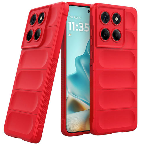Flexi Grip Defender Shockproof Case for Motorola Edge 60 Fusion - Red (Matte)