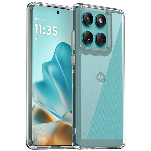 Hybrid Acrylic Tough Shockproof Case for Motorola Edge 60 Fusion - Clear (Frame)