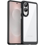 Hybrid Acrylic Tough Shockproof Case for Samsung Galaxy S25 Edge - Black (Frame)