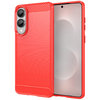Flexi Slim Carbon Fibre Case for Samsung Galaxy S25 Edge - Brushed Red