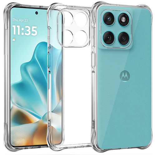 Flexi Gel Shockproof Case for Motorola Edge 60 Fusion - Clear (Gloss Grip)