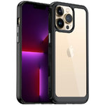 Hybrid Acrylic Tough Shockproof Case for Apple iPhone 13 Pro Max - Black (Frame)