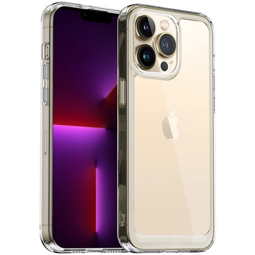 Hybrid Acrylic Tough Shockproof Case for Apple iPhone 13 Pro Max - Clear (Frame)
