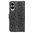 Leather Wallet Case & Card Holder Pouch for Samsung Galaxy S25 Edge - Black