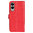 Leather Wallet Case & Card Holder Pouch for Samsung Galaxy S25 Edge - Red