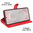 Leather Wallet Case & Card Holder Pouch for Samsung Galaxy S25 Edge - Red