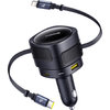 Baseus Enjoyment Max (90W) Car Charger / Retractable USB Type-C / Lightning Cable