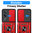 Heavy Duty Shockproof Case / Slide Camera Cover for Oppo A80 5G - Red